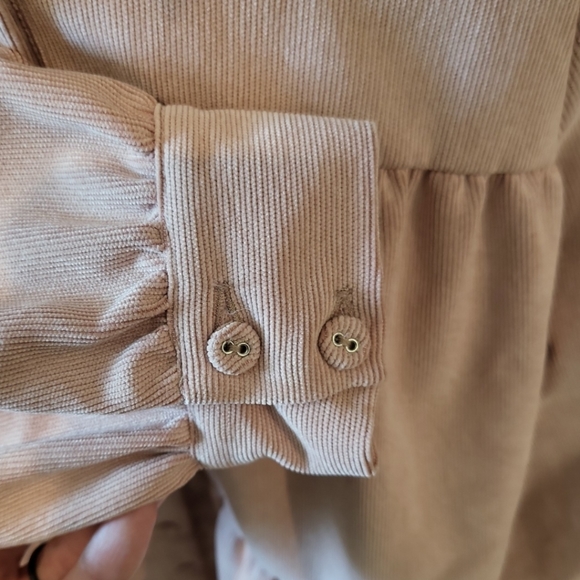 Zara Pink Ruffle Flowy XS Jacket NWT full button up boho Spring winter fall - Picture 6 of 10